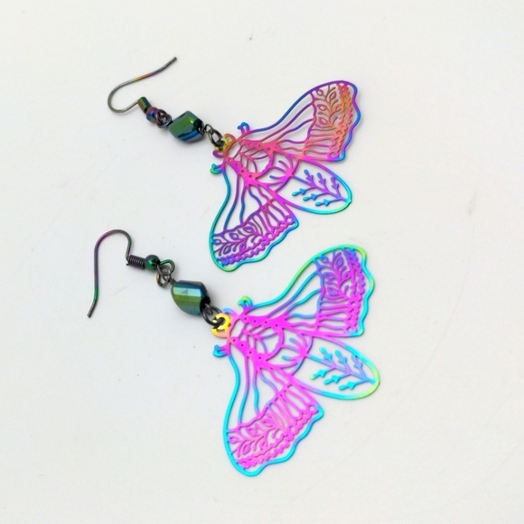 Artisan, 381MidaLane Jewelry - Handcrafted Colorful Cicada Charm Earrings